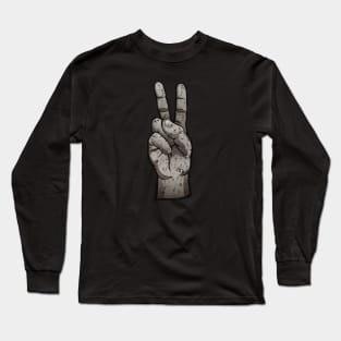 Distressed Peace Sign Long Sleeve T-Shirt